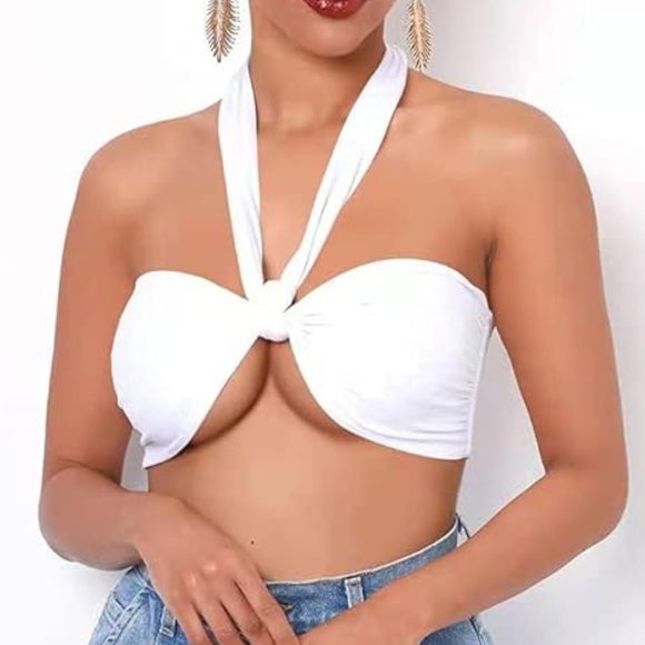 Bandage criss cross self tie tank top - Picture 5 of 6